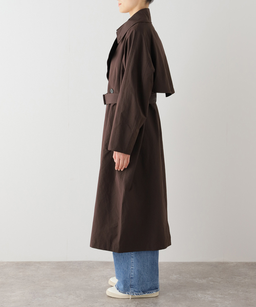 FRAMeWORK（フレームワーク）の「ハッスイピーチマキシトレンチコート（トレンチコート・レディース・ブラウン・38/36）」の9枚目の写真