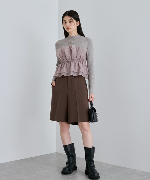 旬なレイヤードスタイルが叶う！ビスチェドッキングニット/洗える