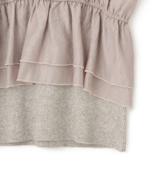 VIS（ビス）の「旬なレイヤードスタイルが叶う！ビスチェドッキングニット/洗える（ニット/セーター・レディース・ライトグレー/キナリ/ブラック/ホワイト系その他・FREE）」の14枚目の写真