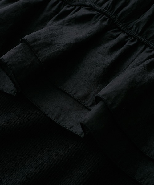 VIS（ビス）の「旬なレイヤードスタイルが叶う！ビスチェドッキングニット/洗える（ニット/セーター・レディース・ライトグレー/キナリ/ブラック/ホワイト系その他・FREE）」の17枚目の写真