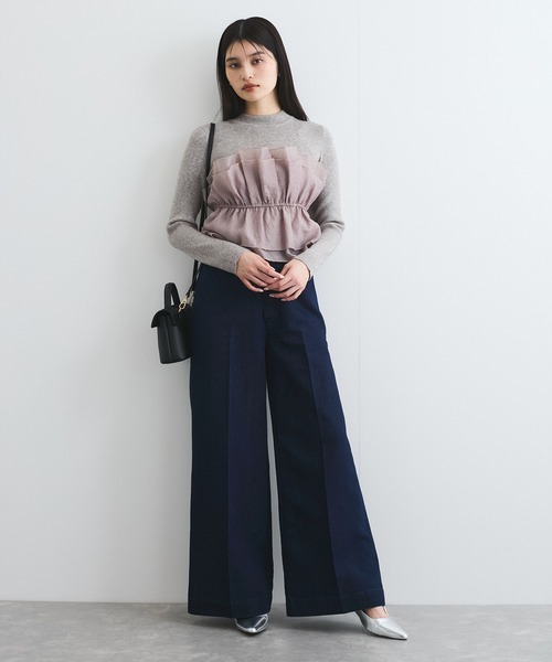 旬なレイヤードスタイルが叶う！ビスチェドッキングニット/洗える