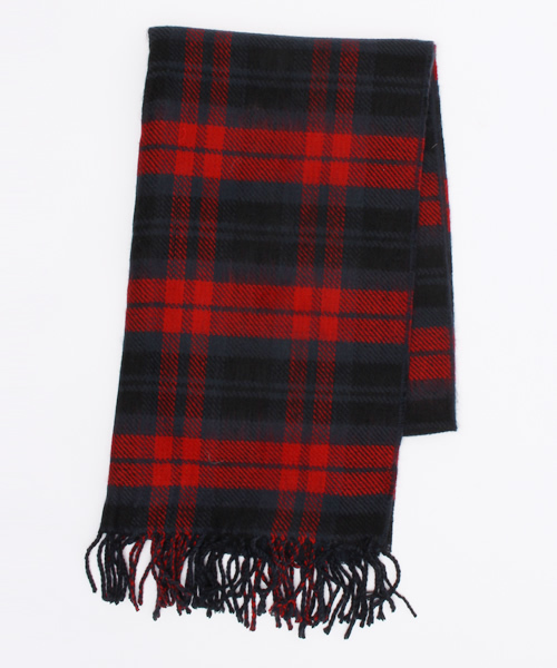 VENCEEXCHANGE(ヴァンスエクスチェンジ)の「チェック無地リバーシブルストール (ストール/ショール・レディース・レッド/ブルー/ライトブラウン・FREE)」の3枚目の写真