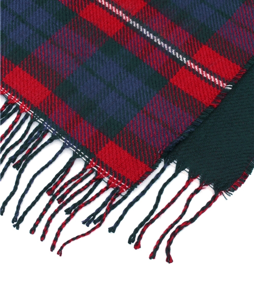 VENCEEXCHANGE(ヴァンスエクスチェンジ)の「チェック無地リバーシブルストール (ストール/ショール・レディース・レッド/ブルー/ライトブラウン・FREE)」の4枚目の写真