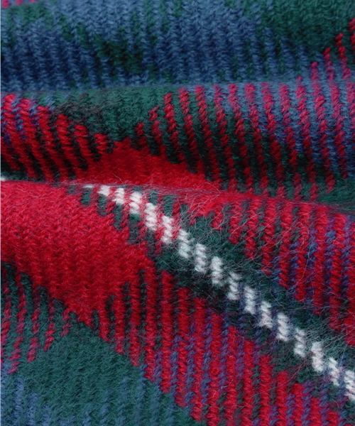 VENCEEXCHANGE(ヴァンスエクスチェンジ)の「チェック無地リバーシブルストール (ストール/ショール・レディース・レッド/ブルー/ライトブラウン・FREE)」の5枚目の写真