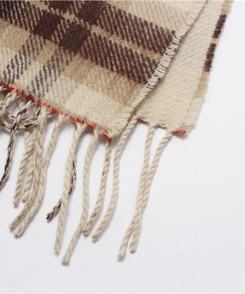 VENCEEXCHANGE(ヴァンスエクスチェンジ)の「チェック無地リバーシブルストール (ストール/ショール・レディース・レッド/ブルー/ライトブラウン・FREE)」の6枚目の写真