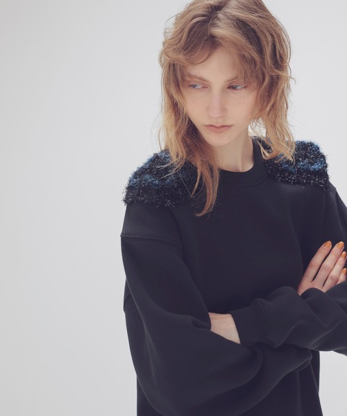 ODAKHA（オダカ）の「ODAKHA / dewdrop crochet sweatshirt(デュー