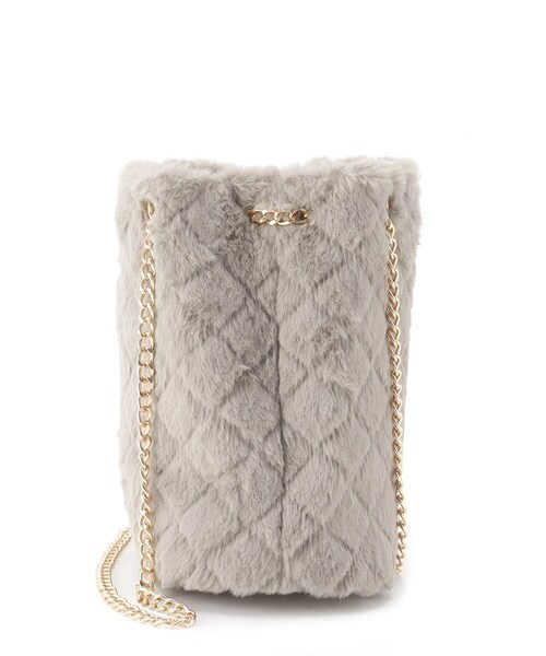 SHOO・LA・RUE（シューラルー）の「◆フェイクファーキルトショルダー（ショルダーバッグ・レディース・ブラック/ナチュラル/グレー・00）」の16枚目の写真