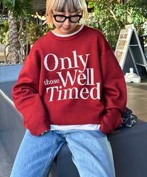 CIAOPANIC TYPY | 【ユニセックス】メッセージロゴジャガードニット(ニット/セーター)