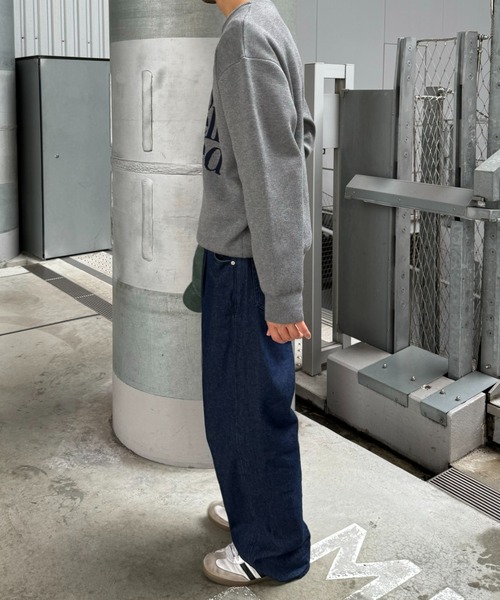 CIAOPANIC TYPY（チャオパニックティピー）の「【ユニセックス】メッセージロゴジャガードニット（ニット/セーター・メンズ・アイボリー/グレー/ボルドー/ネイビー・MEDIUM/LARGE）」の11枚目の写真