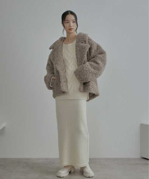 Olu.（オルドット）の「カーリーファービッグカラーコート（その他