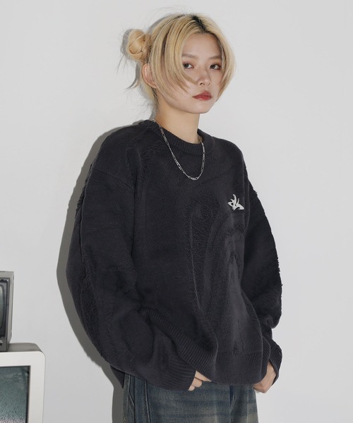 MSGM ダメージニット MB STANDARD ローゲージダメージニット | MB -there is a reaso