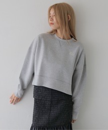 CLEIO | 【CLEIO】刺繍ロゴ入りポンチトレーナー/EMBROIDERY LOGO PONTE PULLOVER/980-12622(Tシャツ/カットソー)