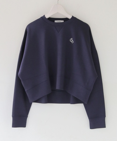 CLEIO（クレイオ）の「【CLEIO】刺繍ロゴ入りポンチトレーナー/EMBROIDERY LOGO PONTE PULLOVER/980-12622（Tシャツ/カットソー・レディース・ネイビー/グレー・FREE）」の16枚目の写真