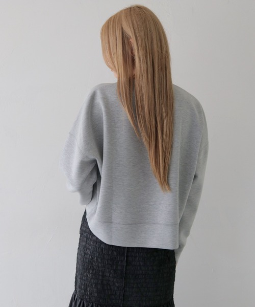 CLEIO（クレイオ）の「【CLEIO】刺繍ロゴ入りポンチトレーナー/EMBROIDERY LOGO PONTE PULLOVER/980-12622（Tシャツ/カットソー・レディース・ネイビー/グレー・FREE）」の10枚目の写真