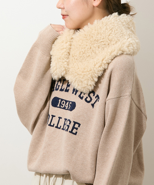 【HELEN MOORE / ヘレンムーア】 Asymmetric Scarf：マフラー
