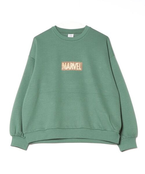 MARVEL(マーベル)の「マーベル MARVEL テックスウェットクルー(スウェット・レディース・ベージュ/グリーン・S/M/L/XL)」の2枚目の写真