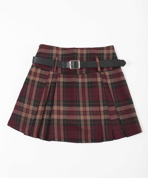 PHILLY(フィリー)の「【PHILLY】ベルトセットチェックスカパン(スカート・レディース・グリーン/ワイン・FREE)」の13枚目の写真