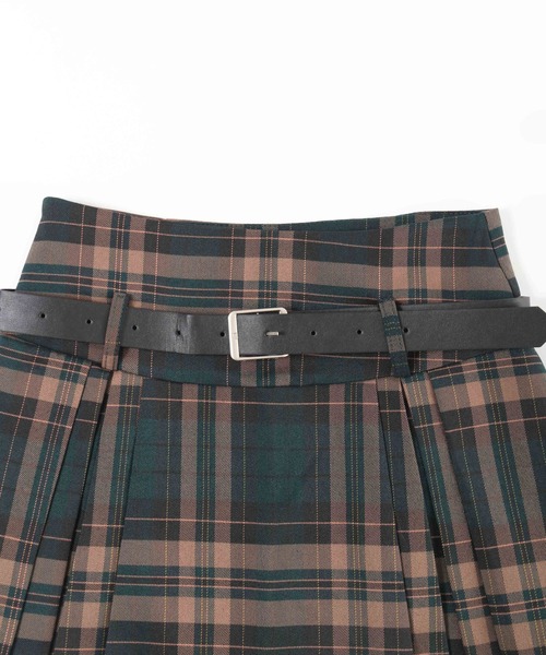 PHILLY(フィリー)の「【PHILLY】ベルトセットチェックスカパン(スカート・レディース・グリーン/ワイン・FREE)」の14枚目の写真