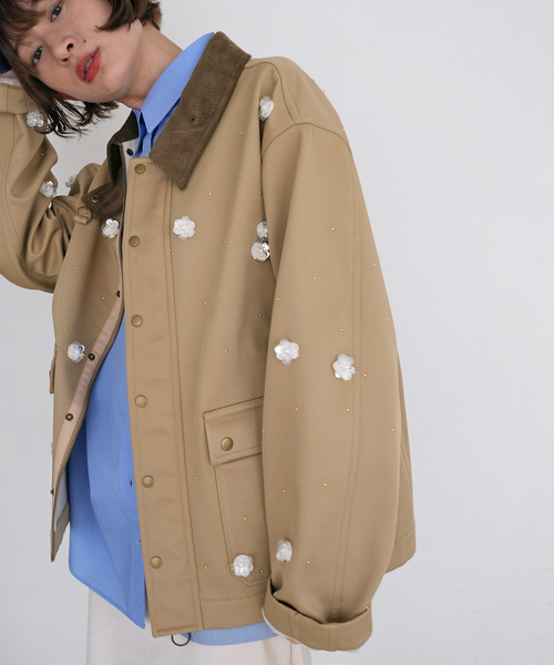 SLOBE citron.(スローブシトロン)の「《WEB限定》SLOBE citron. Bijou hunting ジャケット(その他アウター・レディース・キャメル・FREE)」の10枚目の写真