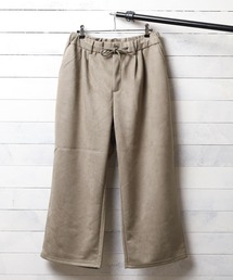 フェイクスエード  ストレートワイドパンツ