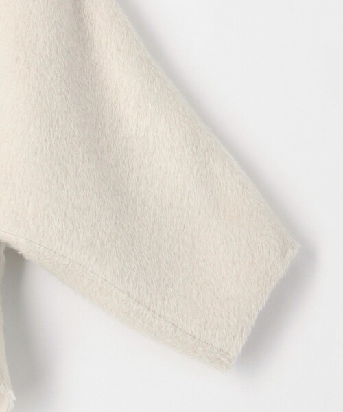 TOMORROWLAND .B（トゥモローランドビー）の「アルパカダブルフェイス ドルマンショートコート（その他アウター・レディース・ホワイト/チャコールグレー・FREE）」の8枚目の写真