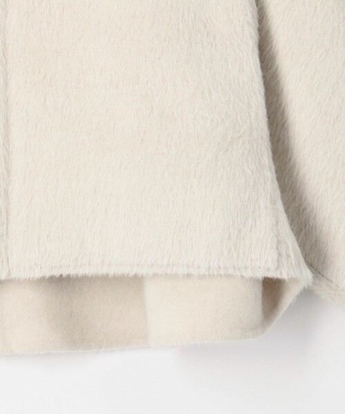 TOMORROWLAND .B（トゥモローランドビー）の「アルパカダブルフェイス ドルマンショートコート（その他アウター・レディース・ホワイト/チャコールグレー・FREE）」の11枚目の写真