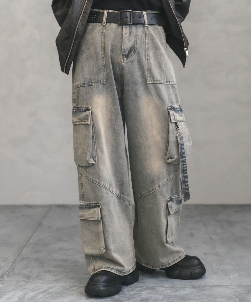 セール】Vintage Make suspended cargo denim pants / ビンテージ