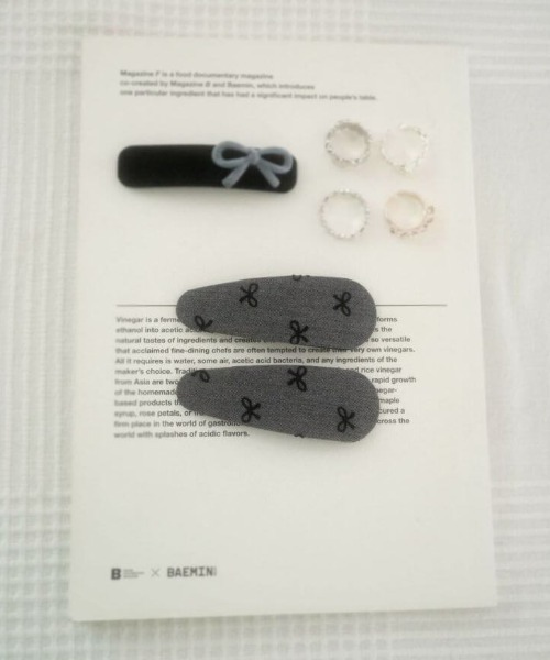 flower（フラワー）の「リボンパターンピン（ヘアピン・レディース・ブラック/グレー・FREE）」の9枚目の写真