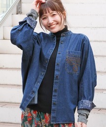 チチカカ | デザインステッチライトデニムドルマンシャツ(シャツ/ブラウス)