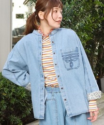 チチカカ | デザインステッチライトデニムドルマンシャツ(シャツ/ブラウス)