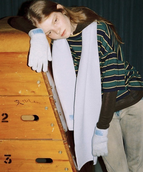 ROCKFISH WEATHERWEAR(ロックフィッシュウェザーウェア)の「FLUFFY KNIT MUFFLER(マフラー・レディース・スカイブルー/クリーム/グレー/ピンク/ブラウン/ライトグレー/ネイビー/ベージュ・FREE)」の18枚目の写真