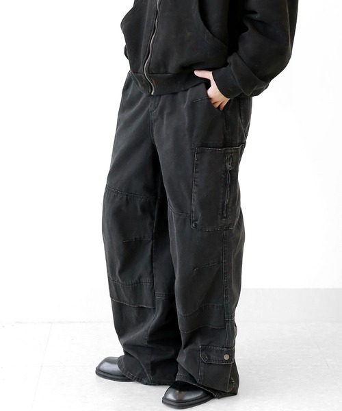 【プレミアムエディション】ヴィンテージ加工 カーゴワークパンツ（カーゴパンツ）｜minsobi（ミンソビ）
