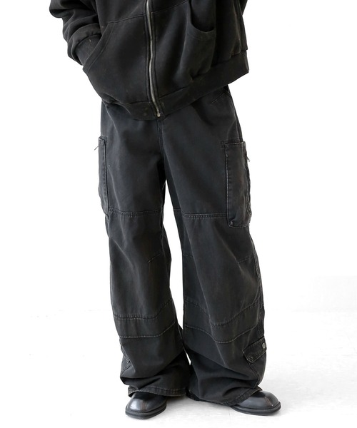 【プレミアムエディション】ヴィンテージ加工 カーゴワークパンツ（カーゴパンツ）｜minsobi（ミンソビ）