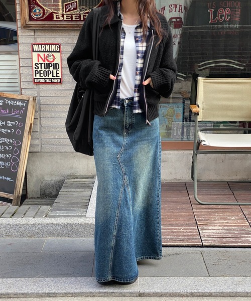 by muni:r（バイ ムニール）の「ニットカラーポケットジップアップ（ニット/セーター・レディース・アイボリー/ブラック・FREE）」の16枚目の写真
