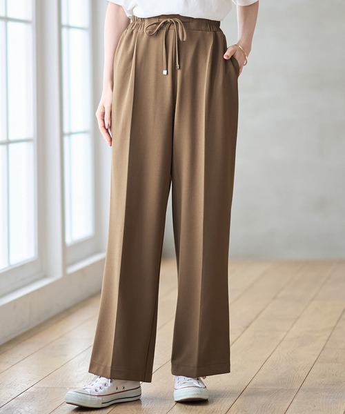 Viola e Viola（ヴィオラエヴィオラ）の「らくキレイストレッチワイドパンツ（その他パンツ・レディース・ブラック/モカ/ネイビー・3L/LL/L/M）」の8枚目の写真