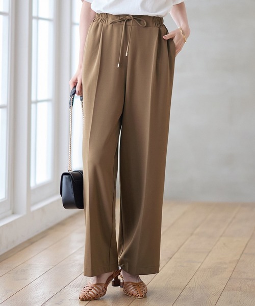 Viola e Viola（ヴィオラエヴィオラ）の「らくキレイストレッチワイドパンツ（その他パンツ・レディース・ブラック/モカ/ネイビー・3L/LL/L/M）」の9枚目の写真