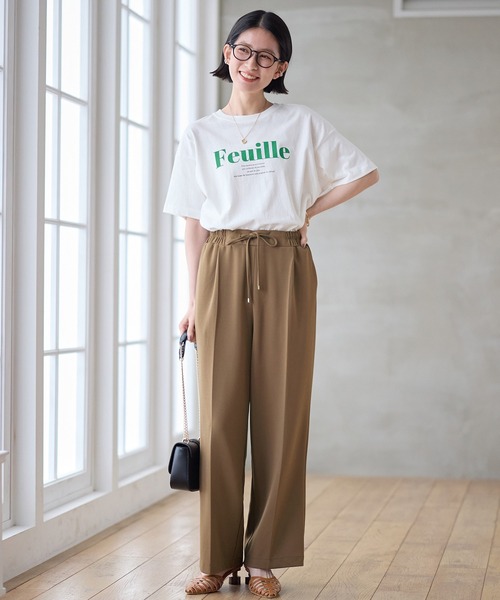 Viola e Viola（ヴィオラエヴィオラ）の「らくキレイストレッチワイドパンツ（その他パンツ・レディース・ブラック/モカ/ネイビー・3L/LL/L/M）」の12枚目の写真