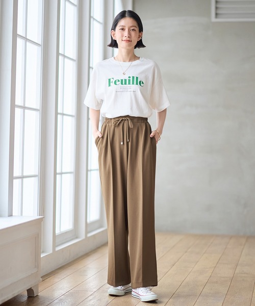 Viola e Viola（ヴィオラエヴィオラ）の「らくキレイストレッチワイドパンツ（その他パンツ・レディース・ブラック/モカ/ネイビー・3L/LL/L/M）」の13枚目の写真