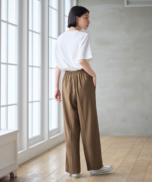 Viola e Viola（ヴィオラエヴィオラ）の「らくキレイストレッチワイドパンツ（その他パンツ・レディース・ブラック/モカ/ネイビー・3L/LL/L/M）」の15枚目の写真