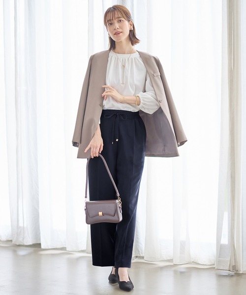 Viola e Viola（ヴィオラエヴィオラ）の「らくキレイストレッチワイドパンツ（その他パンツ・レディース・ブラック/モカ/ネイビー・3L/LL/L/M）」の21枚目の写真