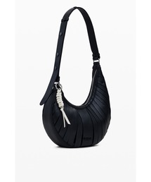 Desigual | ステッチパネル アシンメトリー ショルダーバッグ ブラック(ショルダーバッグ)