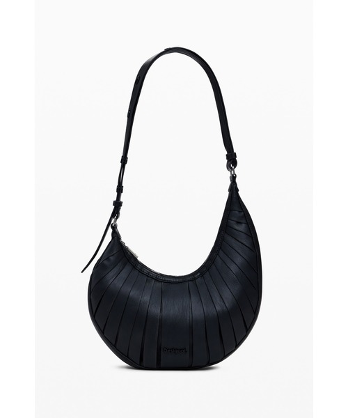 Desigual（デシグアル）の「ステッチパネル アシンメトリー ショルダーバッグ ブラック（ショルダーバッグ・レディース・ブラック・FREE）」の5枚目の写真