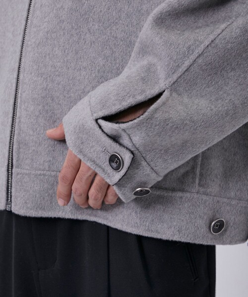 THE PERMANENT EYE(ザパーマネントアイ)の「【CASHMERE CASHMERE/カシミアカシミア】CASHMERE REVERSIBLE SHORT BLOUSON(ブルゾン・メンズ・ブラック/グレー・48/44)」の14枚目の写真