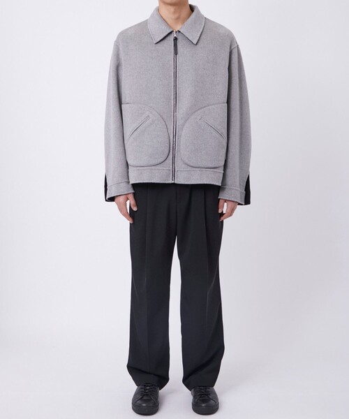 THE PERMANENT EYE(ザパーマネントアイ)の「【CASHMERE CASHMERE/カシミアカシミア】CASHMERE REVERSIBLE SHORT BLOUSON(ブルゾン・メンズ・ブラック/グレー・48/44)」の20枚目の写真
