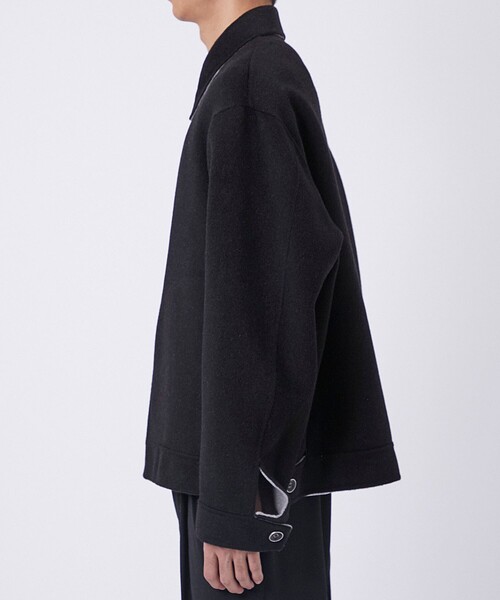 THE PERMANENT EYE(ザパーマネントアイ)の「【CASHMERE CASHMERE/カシミアカシミア】CASHMERE REVERSIBLE SHORT BLOUSON(ブルゾン・メンズ・ブラック/グレー・48/44)」の22枚目の写真
