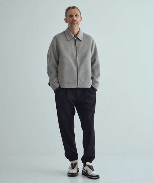 THE PERMANENT EYE(ザパーマネントアイ)の「【CASHMERE CASHMERE/カシミアカシミア】CASHMERE REVERSIBLE SHORT BLOUSON(ブルゾン・メンズ・ブラック/グレー・48/44)」の3枚目の写真