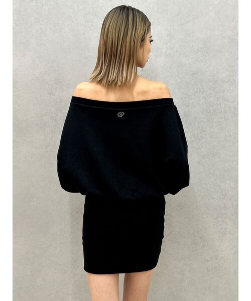 GYDA（ジェイダ）の「GDドッキングオフショルGLITTERスウェットワンピース（ワンピース・レディース・ブラック/グレー/ピンク・FREE）」の12枚目の写真