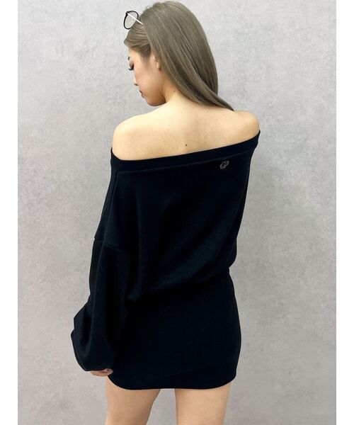 GYDA（ジェイダ）の「GDドッキングオフショルGLITTERスウェットワンピース（ワンピース・レディース・ブラック/グレー/ピンク・FREE）」の10枚目の写真