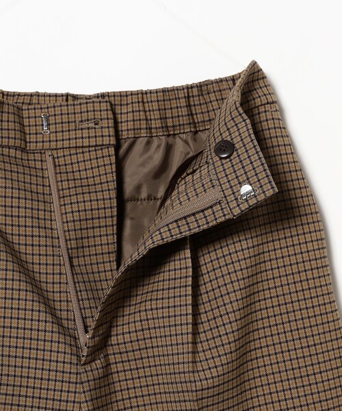 Ray BEAMS(レイビームス)の「チェック 1タック パンツ(スラックス・レディース・グレー/ブラウン・0/1)」の20枚目の写真
