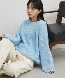 ＊新品未使用＊　アナイ　カタアゼパフスリーブボートネックプルオーバー カスケードスリーブ プルオーバー （ニット・セーター）｜ANAYI